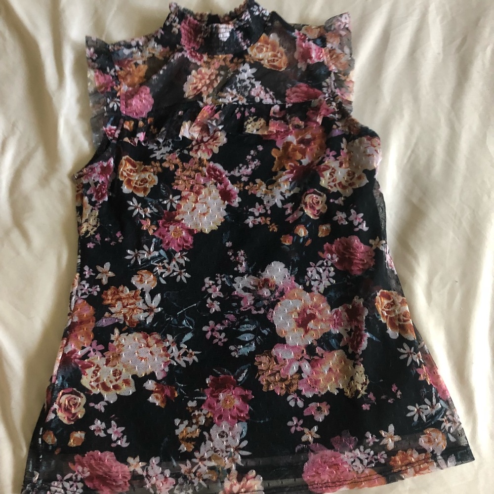 Black Floral Blouse
